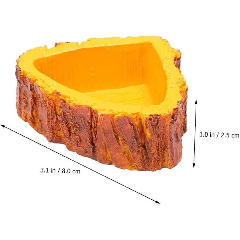 Lucertola, tartaruga, rettile, forniture per animali domestici, corteccia d'imitazione in resina, ciotola per alimenti, oggetti di scena per acquari, design di corteccia simulata