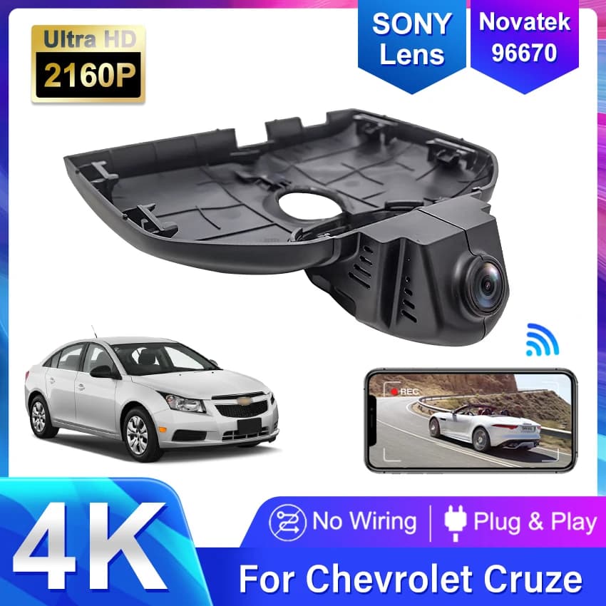 Car DVR Driving Video Recorder Car Front and Rear Dash Camera For Chevrolet Cruze Before 2014-2022 APP Control Function