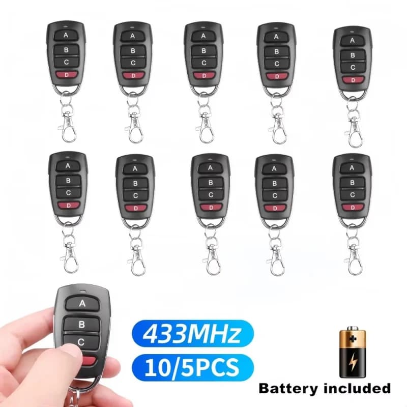1/5/10 pz. Nuovo Telecomando Universale 433mhz per Auto, Chiave Intelligente per Porta Garage Elettrica, Sostituzione e Clonazione