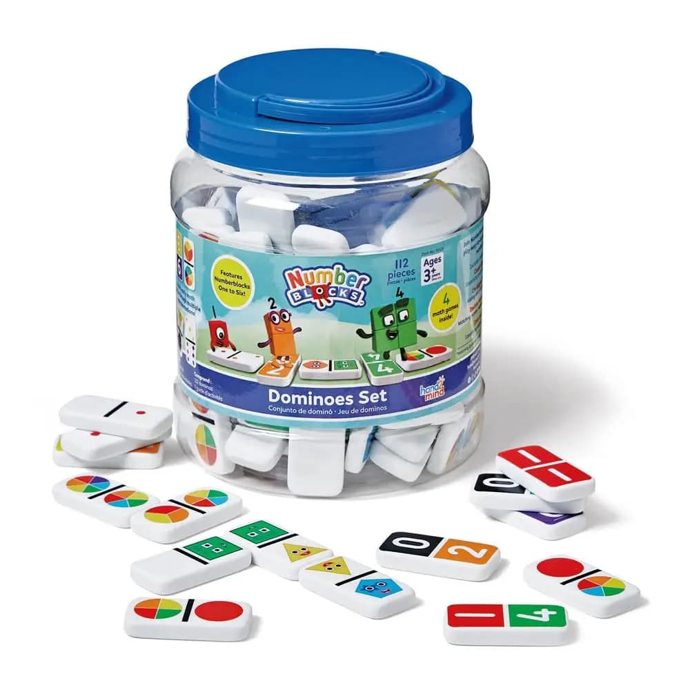 Set di Domino Numberblocks per Bambini, Giochi Educativi di Matematica, Giocattoli per Contare e Attività di Apprendimento Prescolare