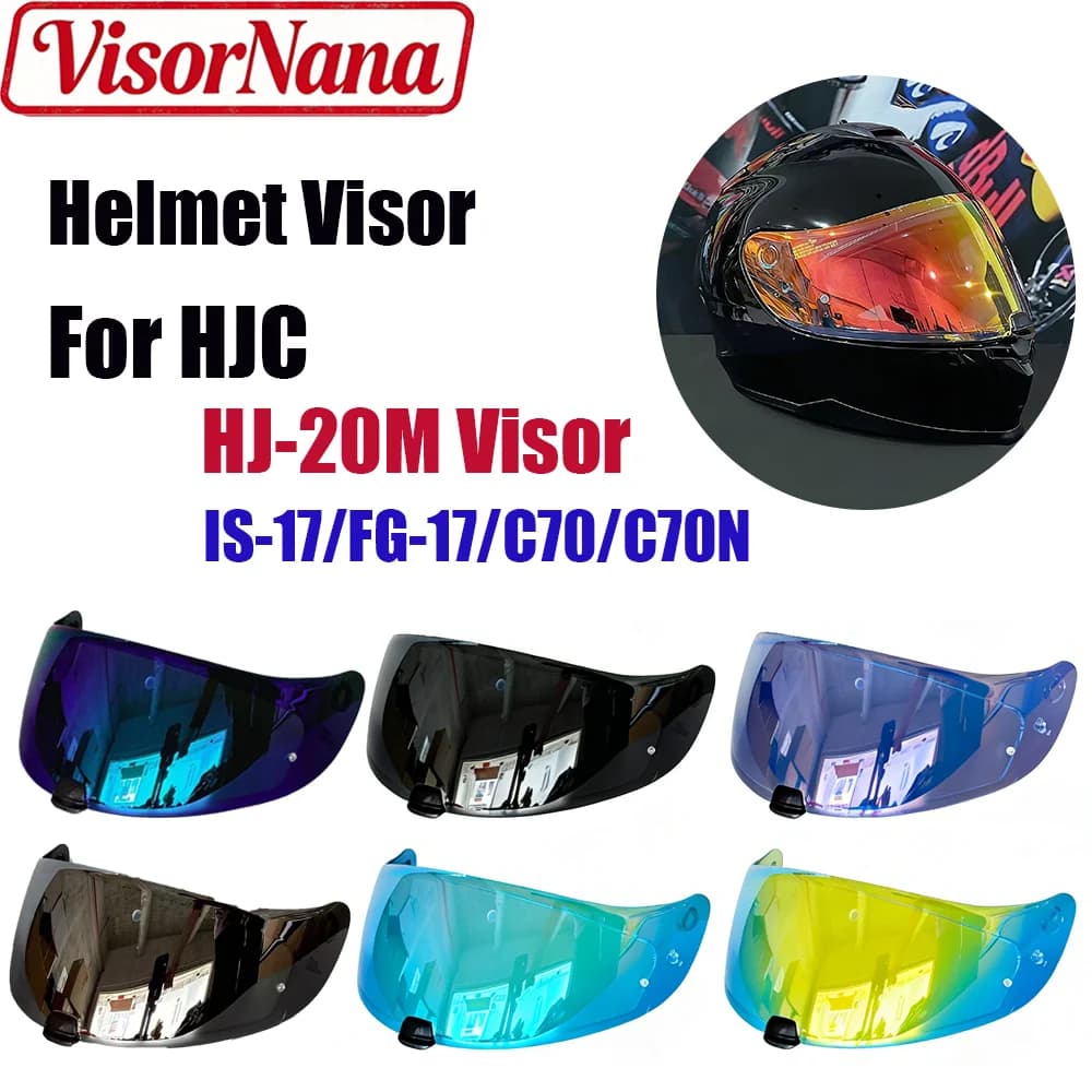Helmet Shield for HJC HJ-20M Visor Fits IS-17|FG-17|C70/N Motorcycle Helmet Visor Uv Protection Casco Moto Visera Sunshield