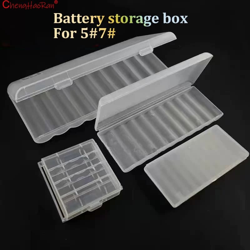 Scatola portabatteria in plastica trasparente da 1 pezzo per 5 # 7 # 18650 Accessori per scatole organizer per contenitori per batterie rigide