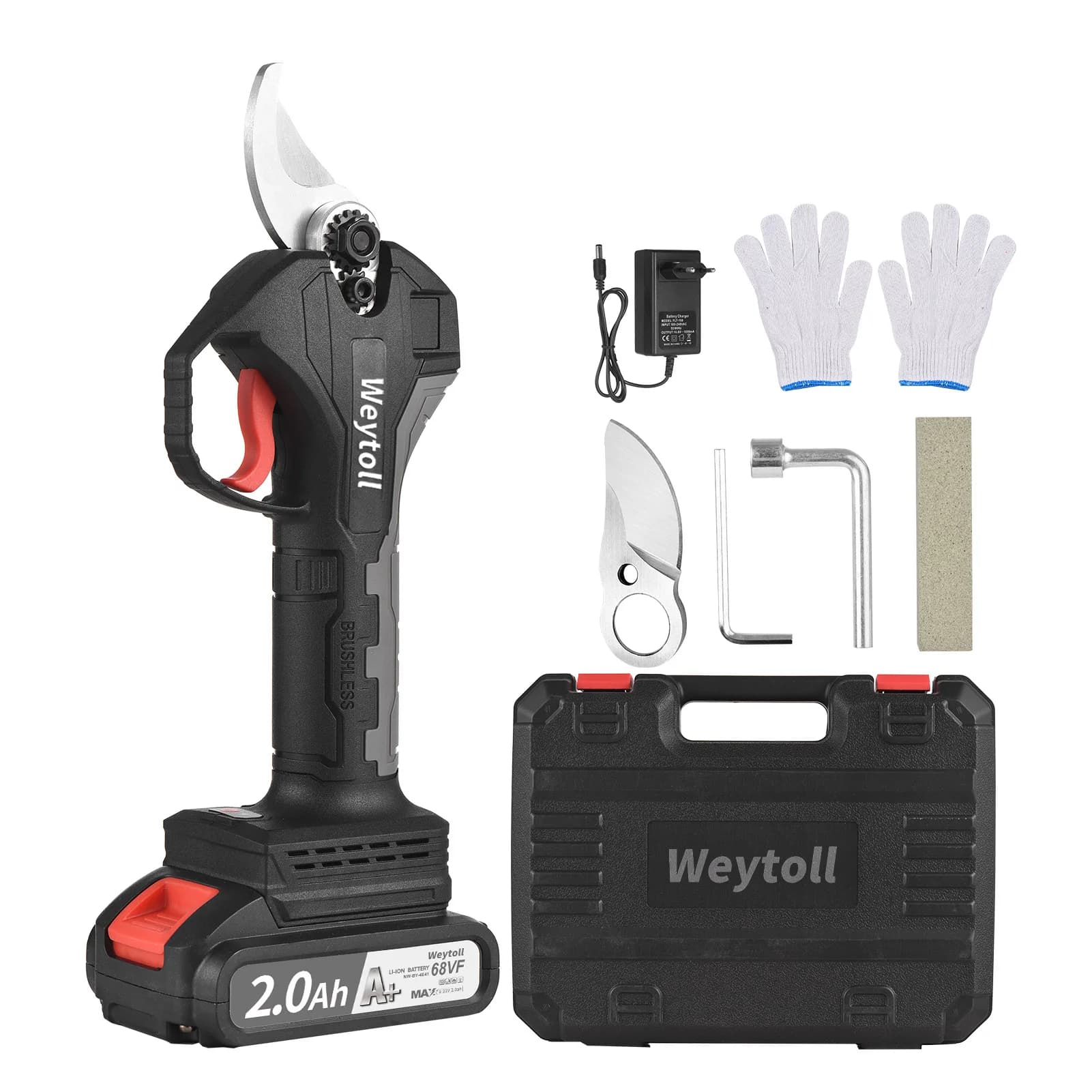 21V Brushless Electric Pruning Shears Rechargeable 10000mAh Li-Ion Battery Design Nicely Fits Hands Electric Cordless Trimmer