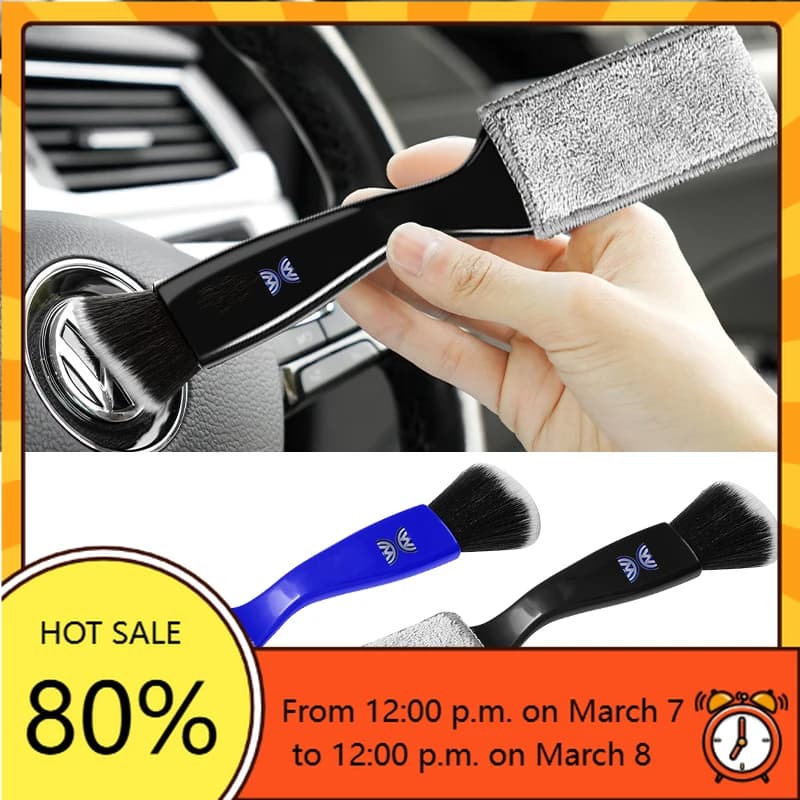 VW GTI GOLF Car Cleaning Tools Air Conditioning Air Outlet Cleaning Dust Removal Soft Brush For Volkswagen VW RLine R Golf Amaro