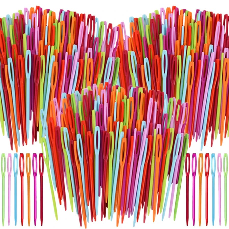 Set di 80/160 Aghi da Maglia in Plastica da 7cm, per Punto Croce, Uncinetto, Sicurezza, Cucito e Lavoro a Maglia, Utensili per Cucito Domestico