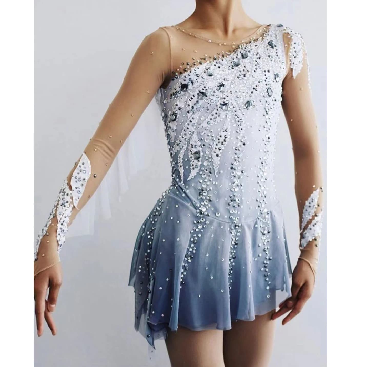 LIUHUO Pattinaggio di Figura sul Ghiaccio Vestito Prestazioni Pattinaggio Personalizzato Classificazione Abbigliamento Competizione per Bambini Abbigliamento da Palcoscenico BD7024