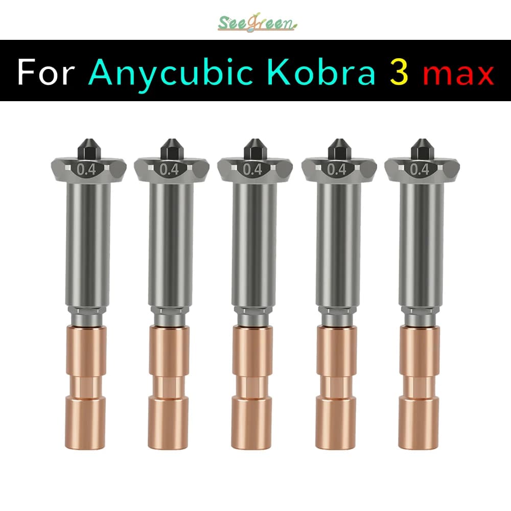 Per Anycubic Kobra 3 Max Ugello Hotend Kobra 3 Max Combo Ugello Gola 0,4 mm 0,6 mm 0,8 mm