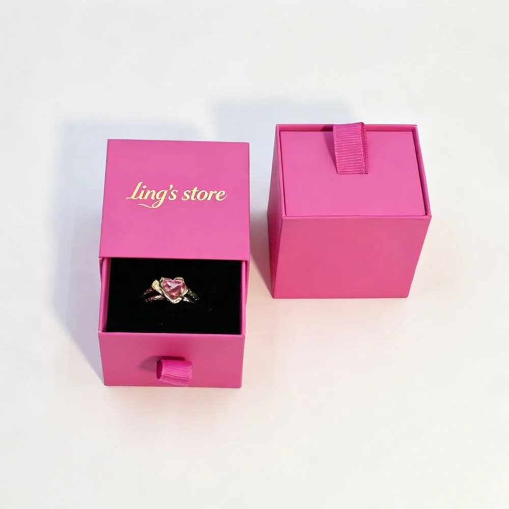 50 pezzi Scatola portagioie in carta nera con logo personalizzato, scatola regalo minimalista alla moda per anelli, orecchini e collane, per piccole imprese