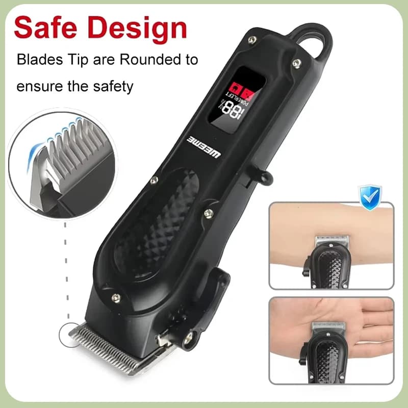 WEEME 806 Electric Hair Clipper UBS Rechargeable Cordless Beard Trimmer Men Powerful Electric Hair Clipper Trimming Tool