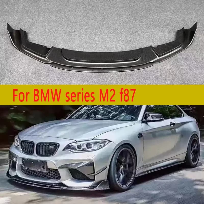 For BMW M2 F87 M2C 2014-2021 BP Style Carbon Fiber Car Front Bumper Lip Front lip Diffuser Front Chin Spoiler Car Accessories