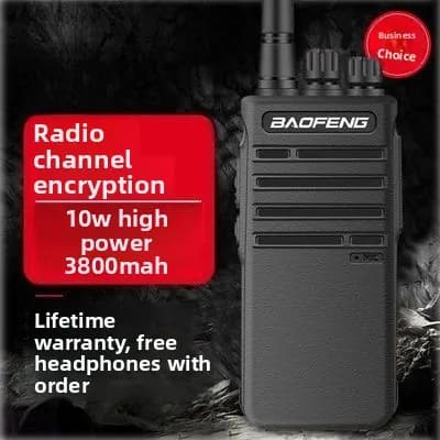 Baofeng BF-1902 10W Ricetrasmettitore Portatile ad Alta Potenza Anti-Interferenza per Costruzioni all'Aperto e Hotel