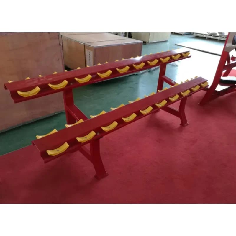 Porta manubri a 2 livelli con bordi lisci e struttura stabile per palestra domestica e interna