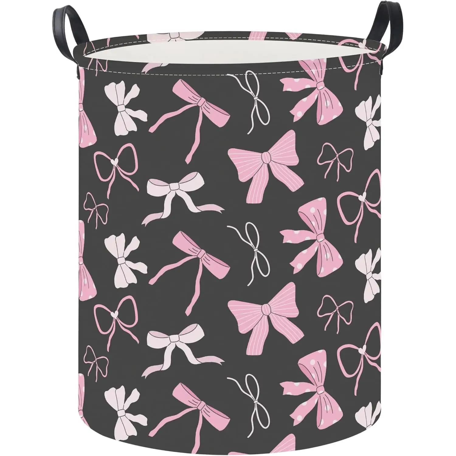 Basket for Bucato with Print Pink Flake, Waterproof Container for Toys, Decorating Room, Gift, Basket for Asylum Nido