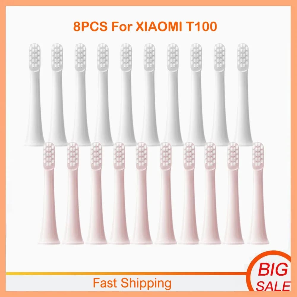 Per XIAOMI NORMA MIJIA T100 Testine di ricambio Spazzolino elettrico sonico Confezione sottovuoto DuPont Setole morbide Ugelli adatti