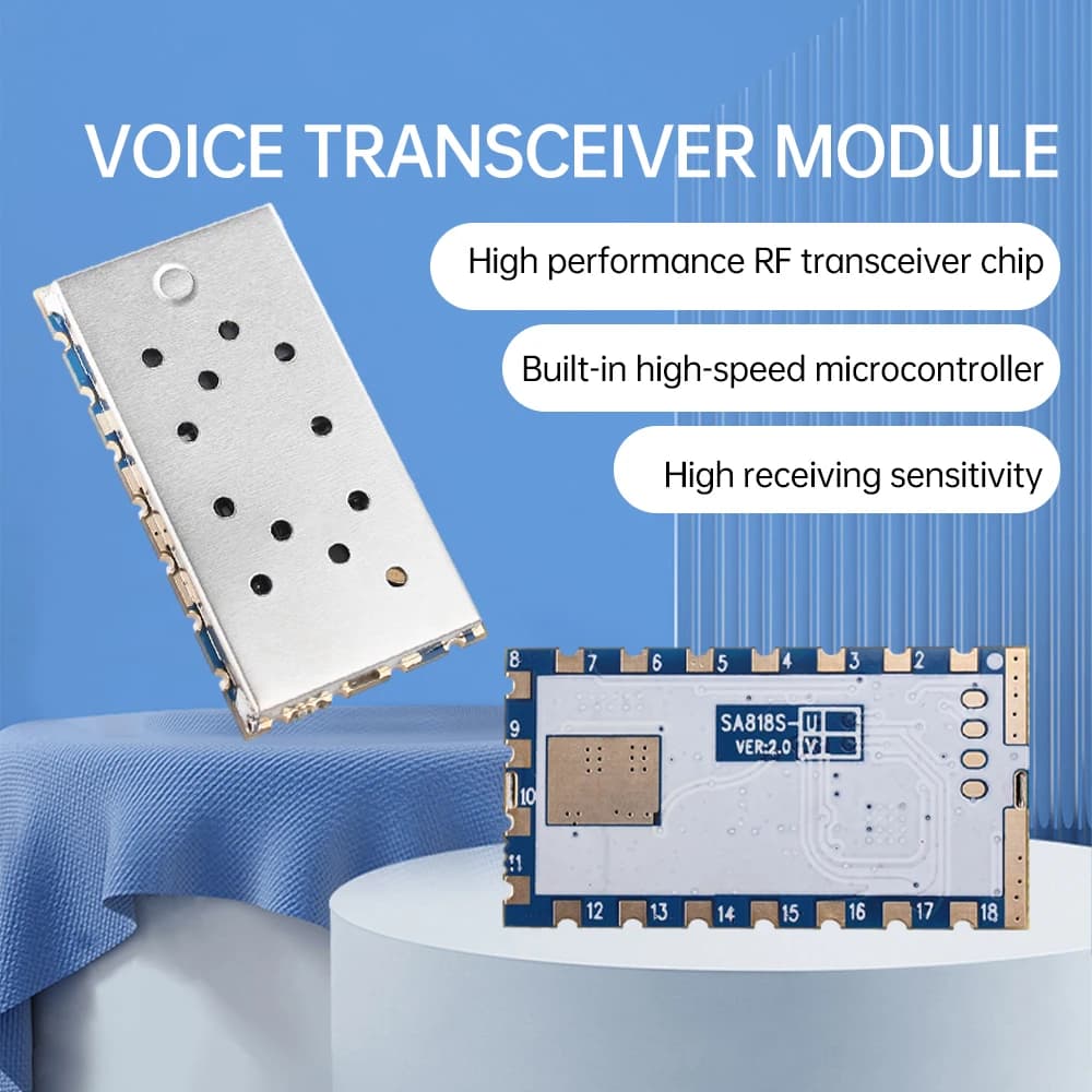 SA818S Modulo ricetrasmettitore vocale Grado industriale UHF 400-470 MHz VHF 134-174 MHz Modulo wireless Modulo walkie-talkie professionale