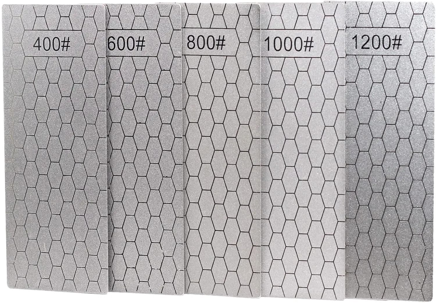 Set of 5 Diamond Feeding Stones, 400-1200 Grana for Knives and Tools