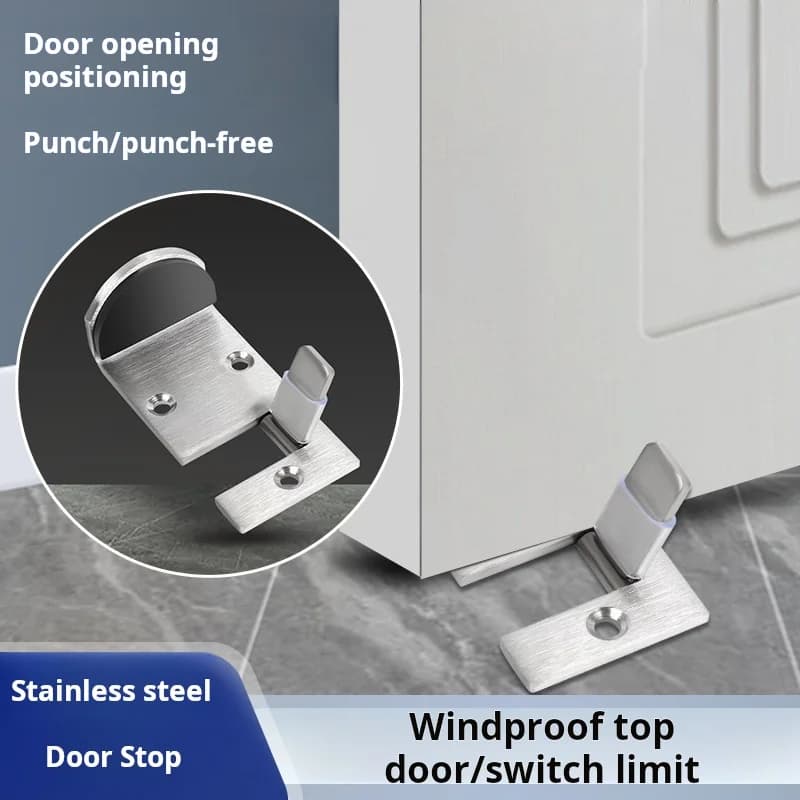 KFC Door Specific Door Stopper Fast Food Restaurant Door Stopper Locator Stainless Steel Rubber Material No Drilling Required