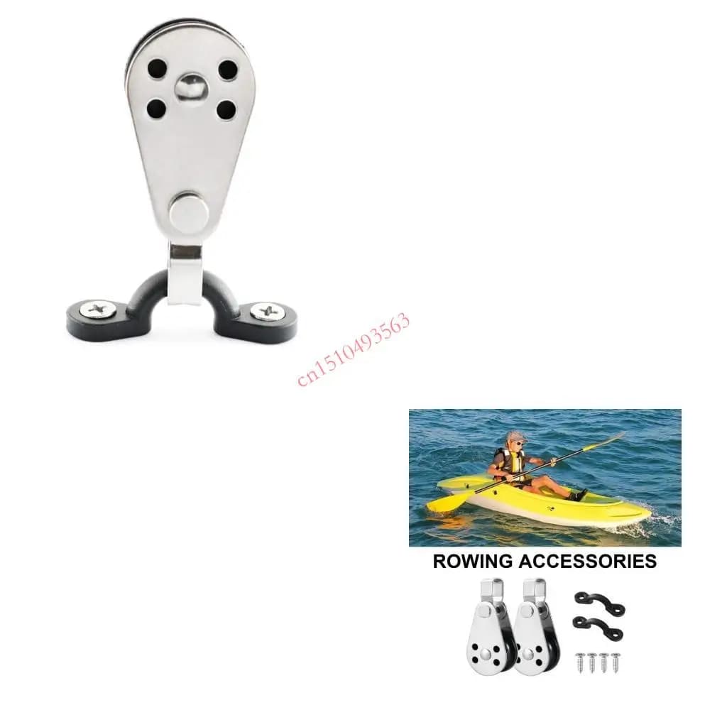 Kayak Canoe Ancore Carrello Puleggia per barche con occhiello e viti Accessori per kayak per barche Facilmente installabili