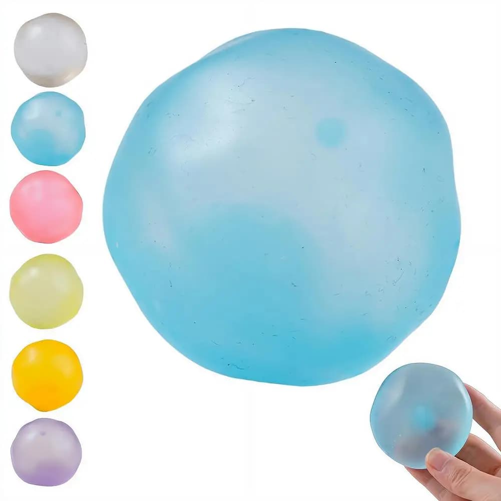 Giocattolo Squishy all'Olio di Cocco 6cm Trasparente, Palla Mochi Antistress, Giocattolo Fidget Modellabile Serie Moonlight per Adulti e Bambini