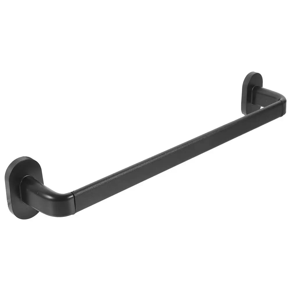 1Sets Wall Mounted Storage Rack No Drill Bathroom Shelf Stainless Steel Black Towel Bar Slipper Holder Organizer Kitchen Towel