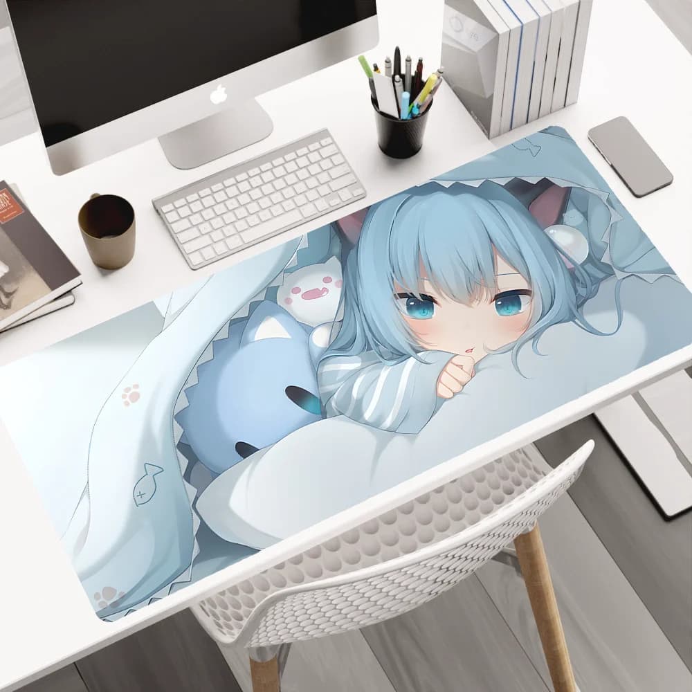 Tappetino per mouse di grandi dimensioni Gioco Ragazza carina Tappetino per anime Tappetino per scrivania Tappetino per tastiera per computer Tappetino per mouse antiscivolo 400x900x3mm accessori