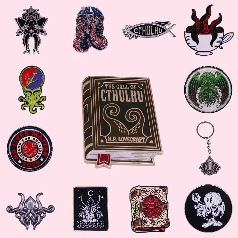 Best Quality Octopus Tentacles Fiction Game esagerato orribile metallo smalto Pin Badge risvolto borsa camicia cappello spilla regalo per i fan