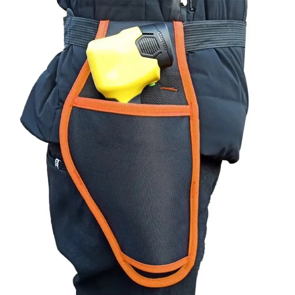 Battery Storage Box Electric Pruning Shear Waist Bag Belt Black & Orange Shear Storage Tools Bag Aesthetic