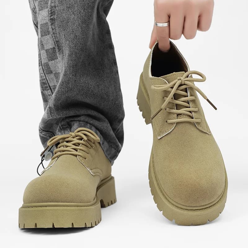 Scarpe in Pelle da Uomo: Mocassini Casual con Lacci e Fibbia Stile Derby a Punta Larga # Scarpe da Guida Formali di Lusso Nere Stile Britannico per Business