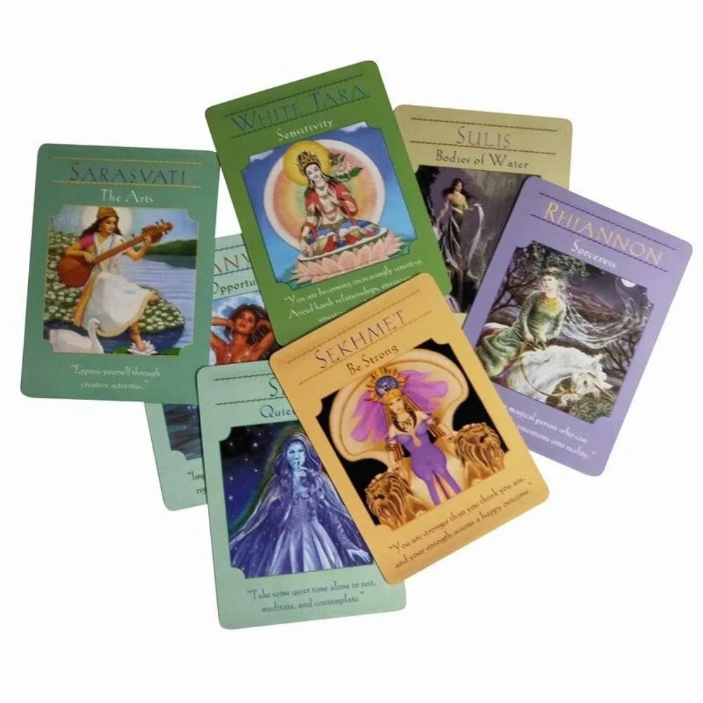 Carte Oracle di guida della dea 44 pezzi Preparare la divinazione del destino Futuro Carte dei tarocchi Carte da gioco Misterioso regalo di Natale