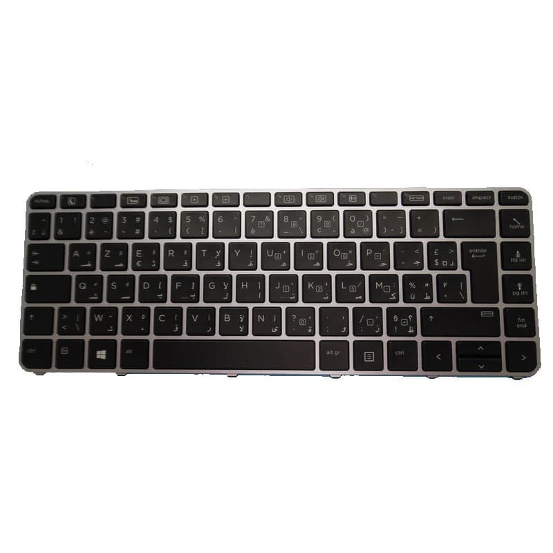 Laptop Keyboard For HP EliteBook 1040 G3 With Backlit Black With Silver Frame ARFR Arabic France SN6142BL SG-80640-38A 844423-17