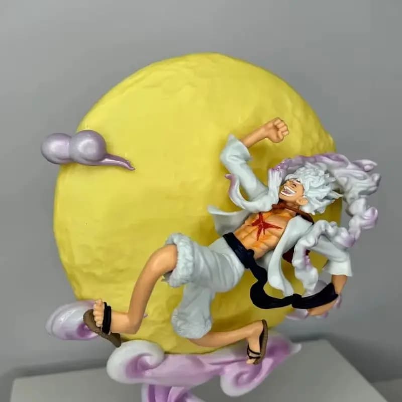 One Piece Nika Sun God Anime Action Figure 5 Gear Rufy Flying to the Moon GK Modello Statua Glow-in-the-Dark Ornamento da collezione
