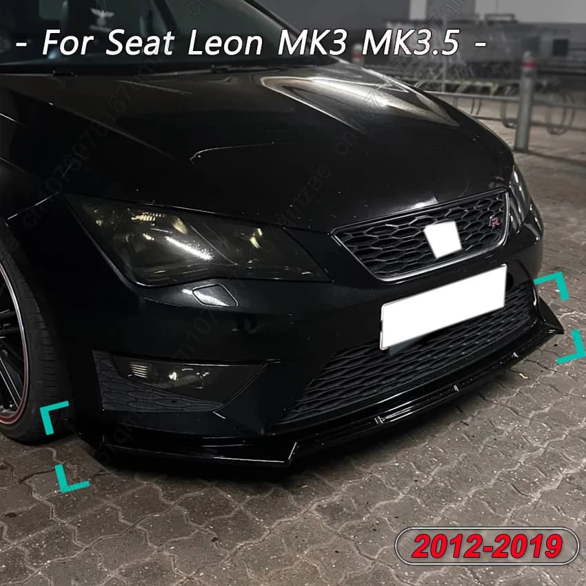 3 pezzi paraurti anteriore Splitter labbro diffusore per Seat Leon MK3 MK3.5 2012-2019 Tuning ABS plastica spoiler labbro accessori