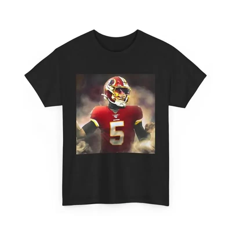 Maglietta con grafica fan art di Jayden Daniels Washington QB
