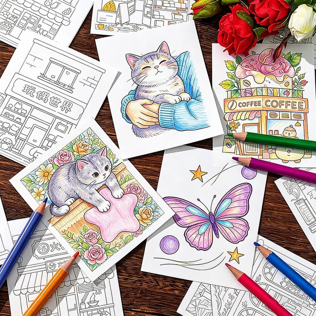 Pocket Spiral Sketchbook Lightweight Line Tracing Sketchbook Drawing Practice Book Spiral Binding Coloring Book For Daily