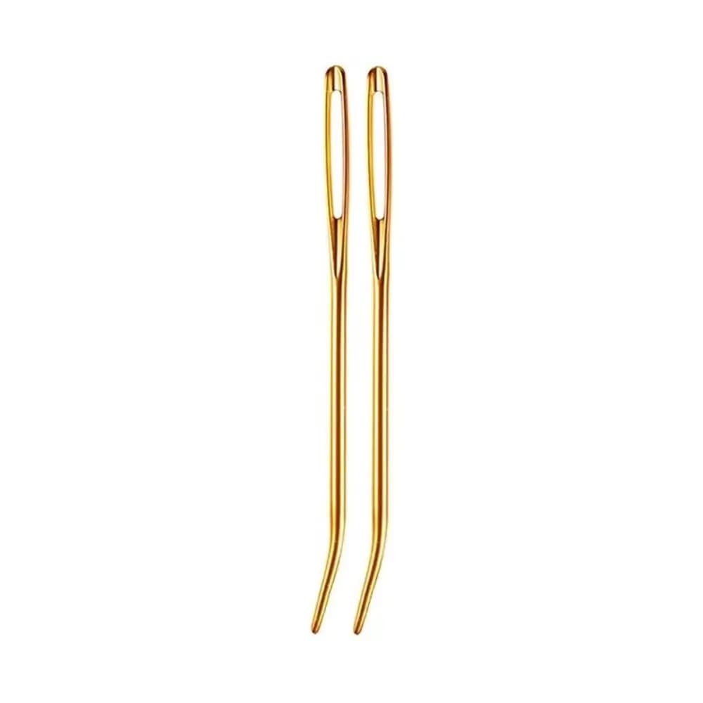 Handicraft Bent Tip Big Eye Bent Needle Aluminum Multisize Crochet Needles Knitting Needles Sweater