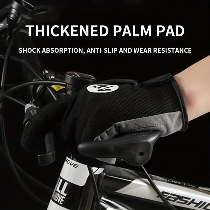 Spring and Autumn Cycling Gloves with Touch Screen, Urti Absorption, Anti-slip and Breathable for Men and Women, for Mountain Bikes and Road