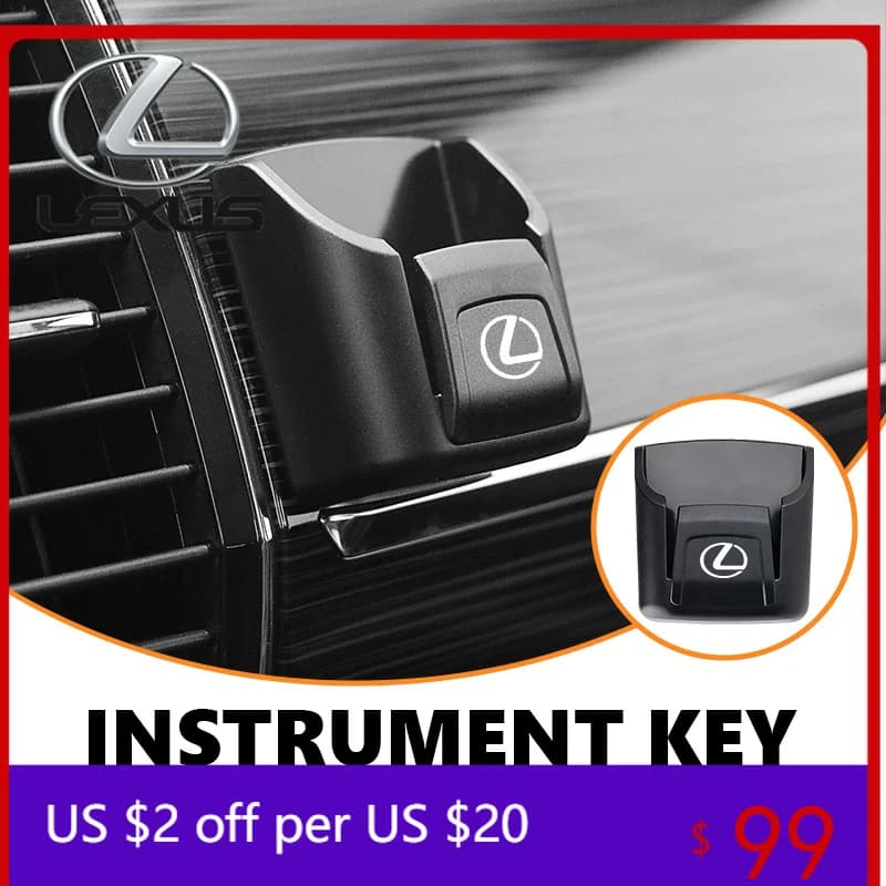 For Lexus Car Interior Storage Box Dashboard Organizer Adhesive Mount ID Card Key Holder RX350 IS250 CT200h ES250 ES300h NX300h