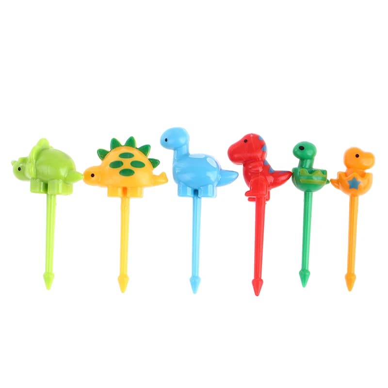 HMA9-6 Mini Spiedini Simpatico Cartone Animato Occhi Kawaii Lunch Bento Box Cibo Frutta Picks Forchetta Bastoni Buffet Sandwich Toppers Decorazioni per feste