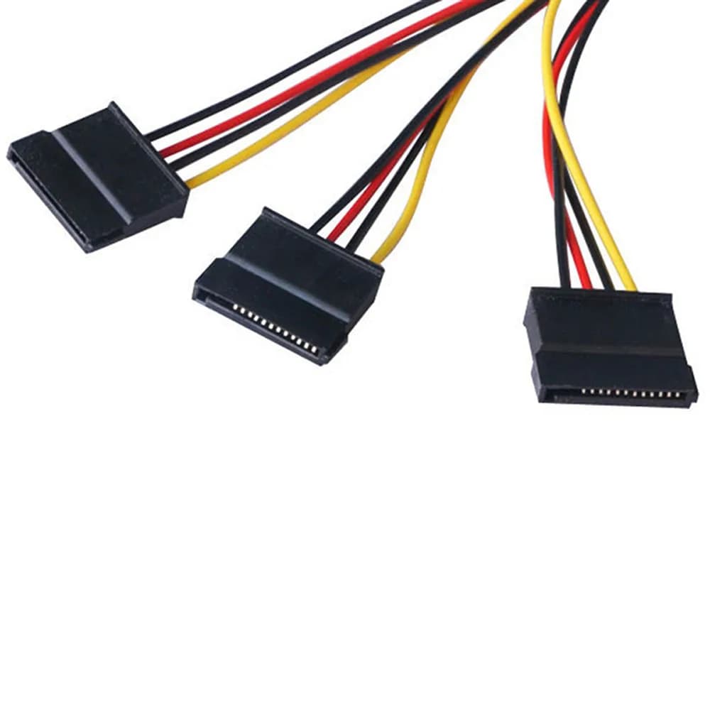 Connettori IDE Molex SATA a 4 pin, adattatore da SATA a 3 porte seriali, cavo di prolunga, splitter di alimentazione, cavo di prolunga