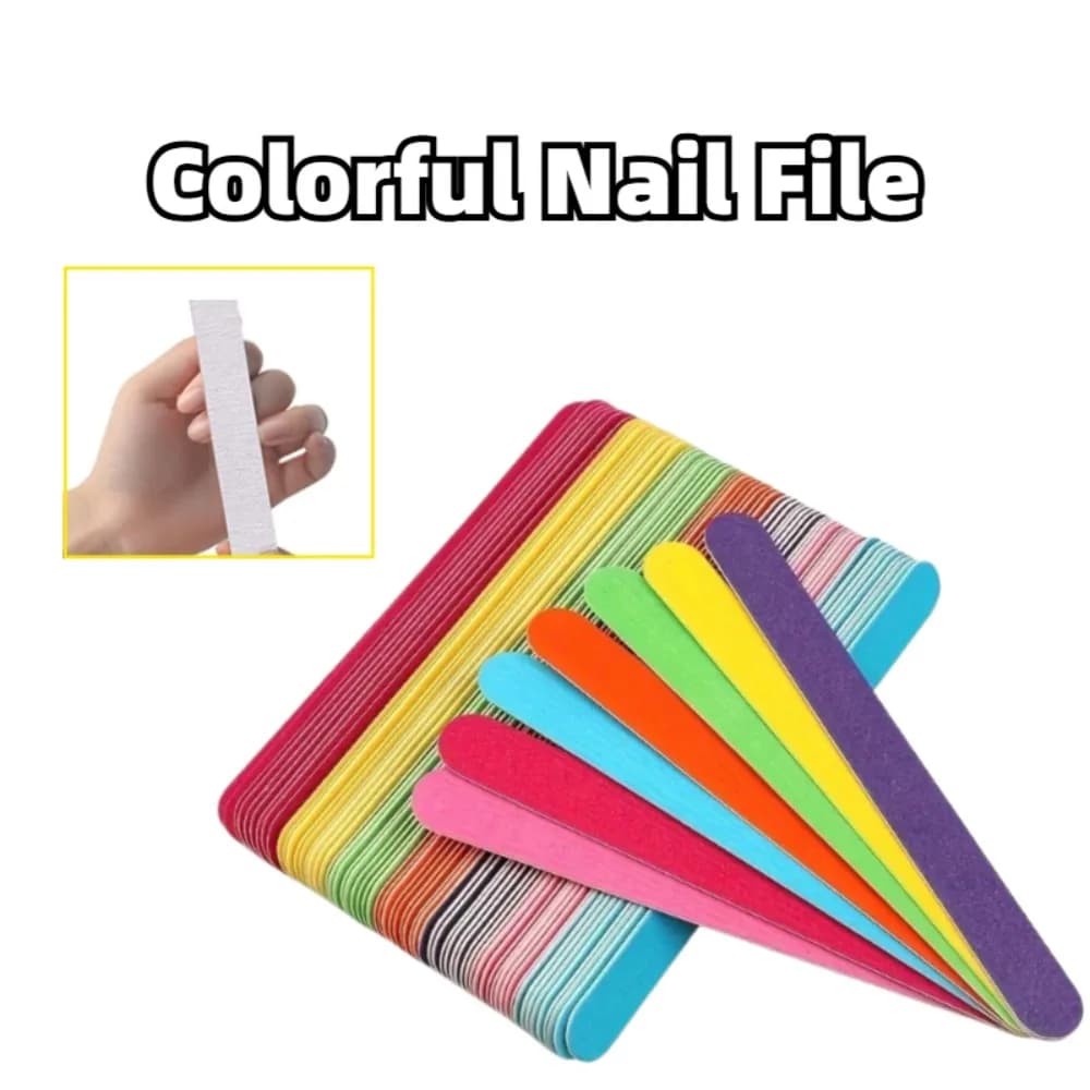 Lima per unghie in legno colorata, blocco lucidante in carta vetrata, strumenti professionali per pedicure e manicure, accessori per la cura delle unghie