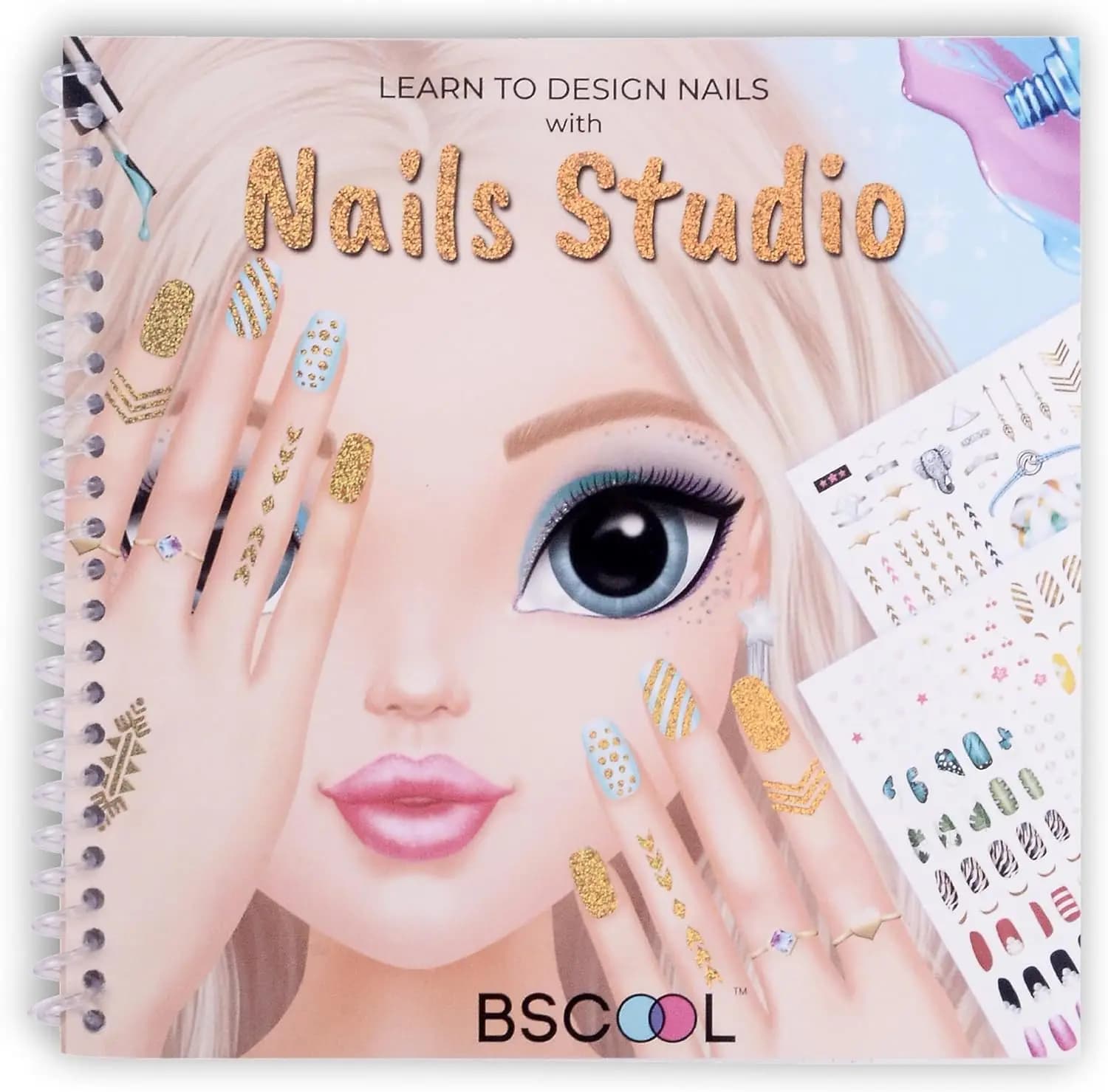 Fashion Design Sketchbook for Kids: Nail Sticker Book with 100+ Stickers & Guides, Creative Activity Book for Girls 5+