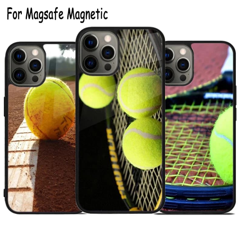 Custodia per telefono con ricarica wireless per iPhone 17 Air 15 16 16e 14 13 11 12 Pro Max Plus, cover magnetica Magsafe per sport tennis