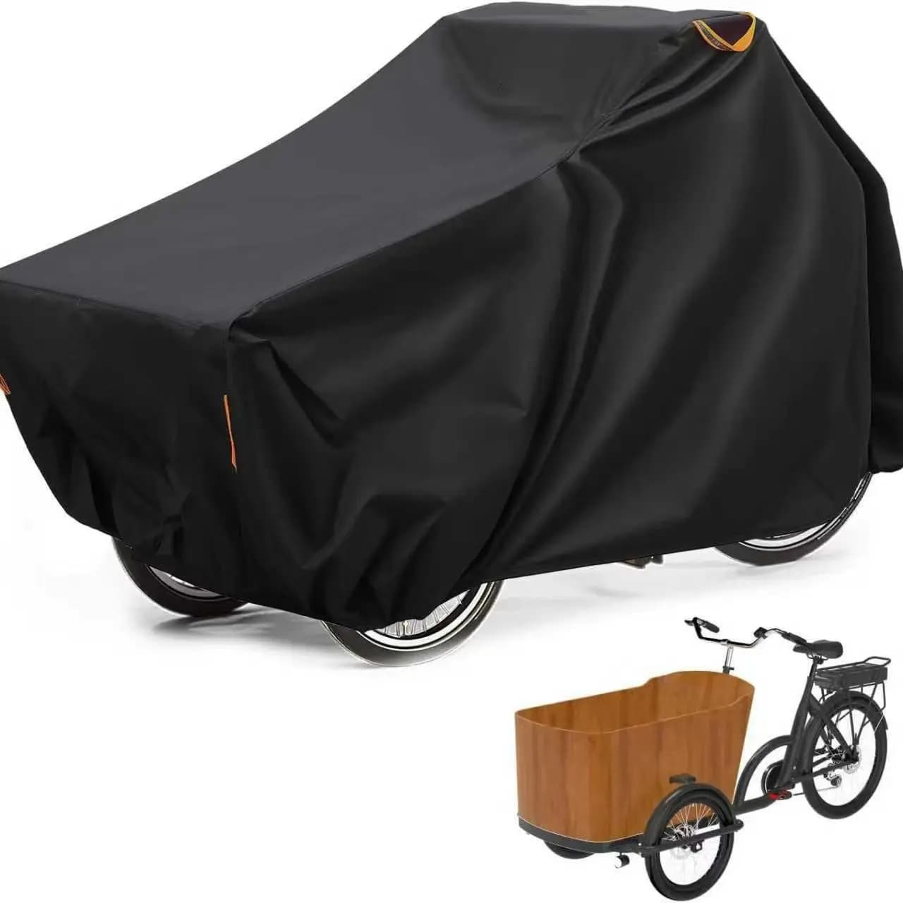 Copertura per triciclo resistente 420D, copertura antipioggia impermeabile per bicicletta a 3 ruote, copertura per bicicletta da carico