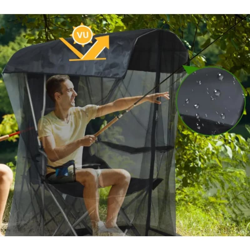 Outdoor Swing Mosquito Net - Sunshade Gauze for Patio/Garden/Fishing Fits Rocking Chairs Simple Installation & Travel-Friendly