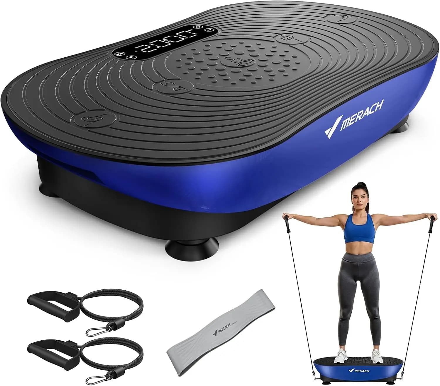 Vibration Plate Exercise Machine, Vibrating Platform for Lymphatic Drainage Weight Loss Muscle Activation, Full Body Home Exerci