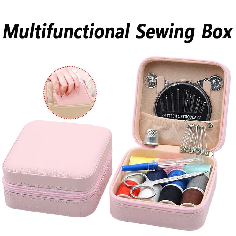 Nuova scatola da cucito multifunzionale portatile per la casa Kit di strumenti per cucire a mano fai-da-te Accessori per filo da ricamo per cuciture quilting