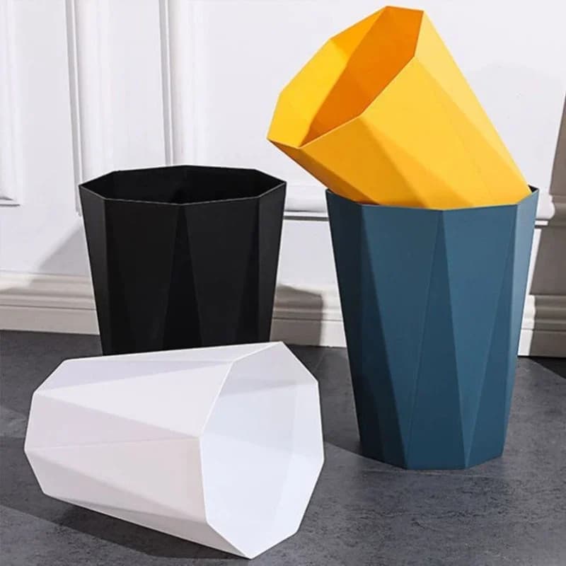 Nordic Creative Simple Household Garbage Can Without Lid Kitchen Living Room Plastic Trash Can Office Hotel Large Paper Basket