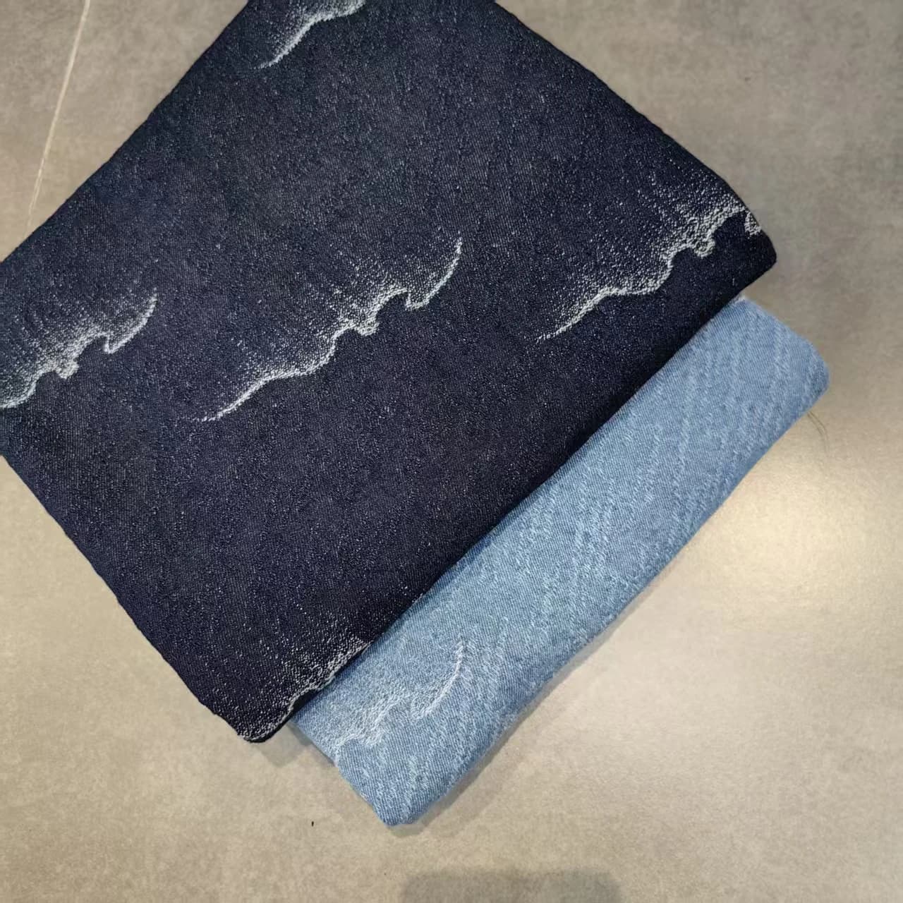 Tessuto jacquard denim lavato artigianale per abbigliamento alla moda cucito fai da te cuscino supporto borsa per scarpe cappello panno al metro materiale