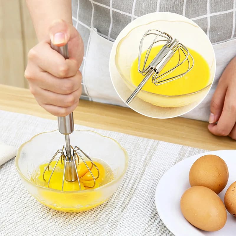 3/1 pz Semi Automatico Frusta per le uova Mixer Frullino per le uova in acciaio inossidabile Agitazione manuale Asta Crema Frullatore Cucina Cottura Strumenti di cottura