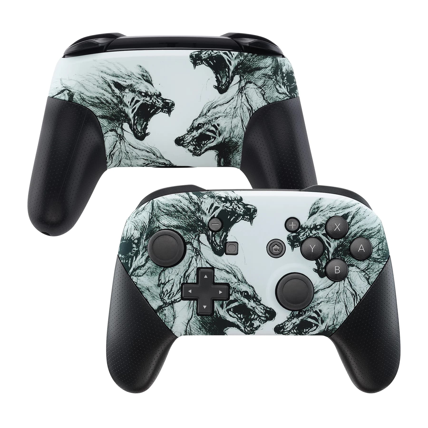 eXtremeRate Custodia protettiva di ricambio per piastra frontale e piastra posteriore personalizzata Soft Touch per controller Nintendo Switch Pro